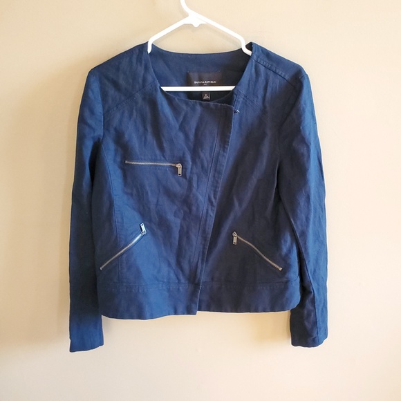 Banana Republic Moto Style Jacket Sz M - Picture 4 of 7